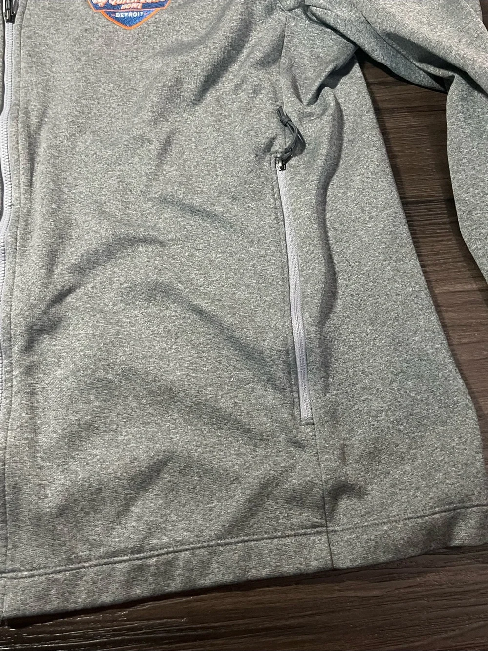 North Face Full Zip Pullover Quick Lane Bowl Detroit Gray Size XL